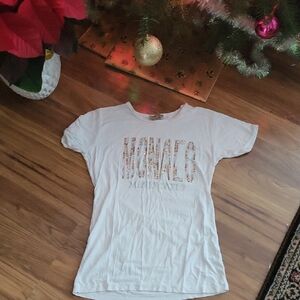 White Graphic Women's Top